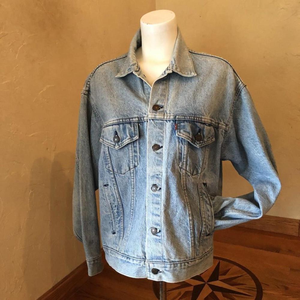 VTG USA Levis Jean Jacket 80’s 90’s 70507 0214 Mens SZ M Medium Wash Type 3